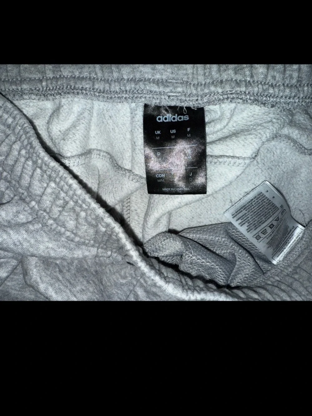 adidas Men's Light Gray Sweatpants Medium